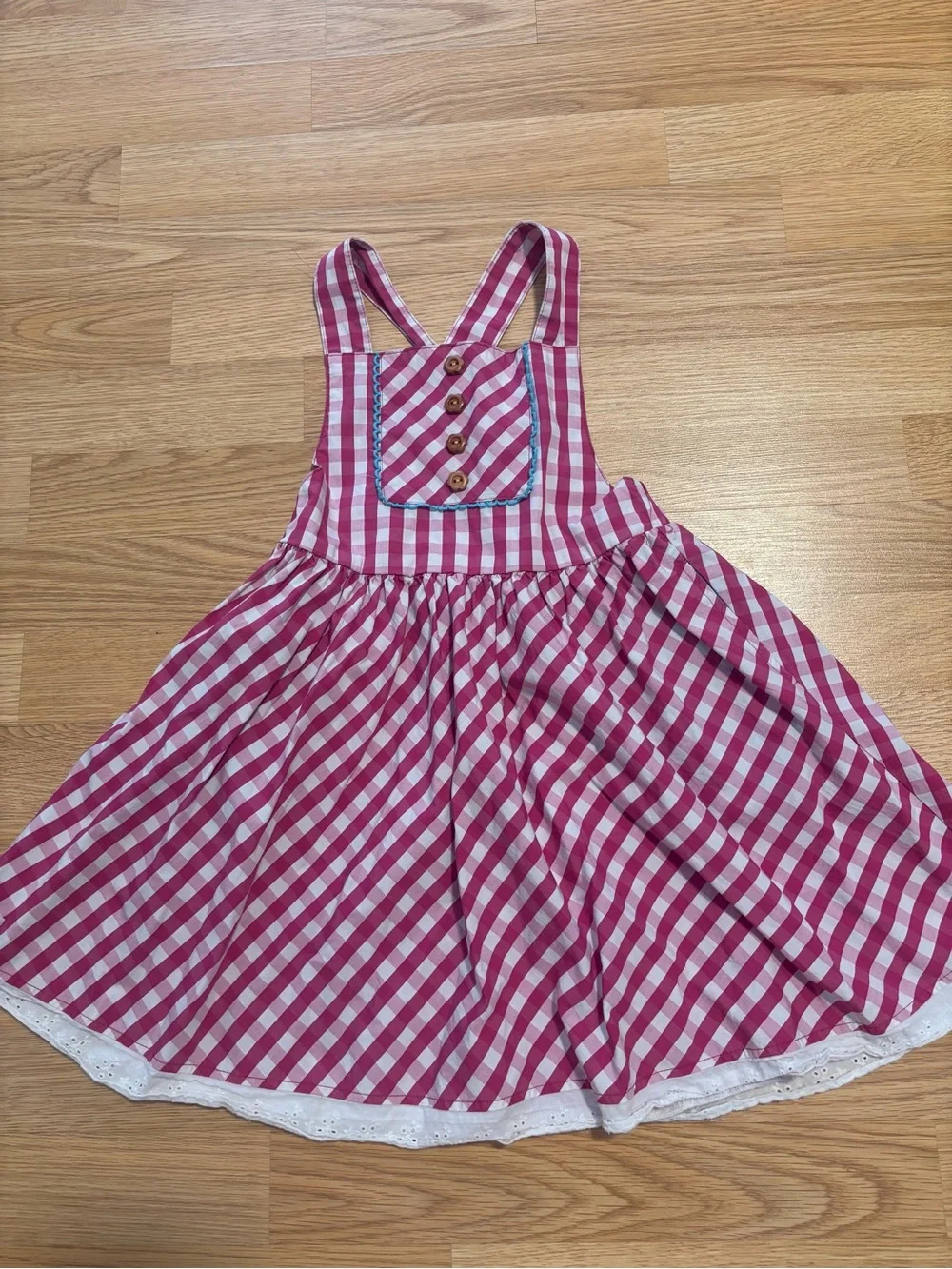 “Wildflower” pinafore dress with matching shirt size 6 in great condition